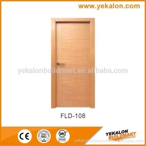 Yekalon FLD-108 Good quality Craft Flush line Interior Solid best wood door
